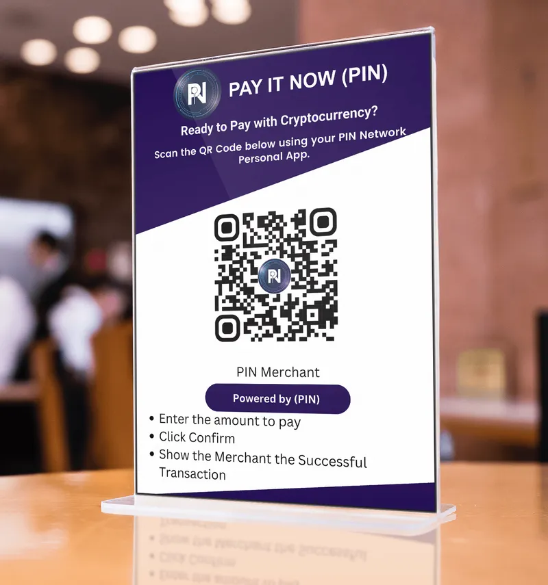 PIN QR Code POS Stand